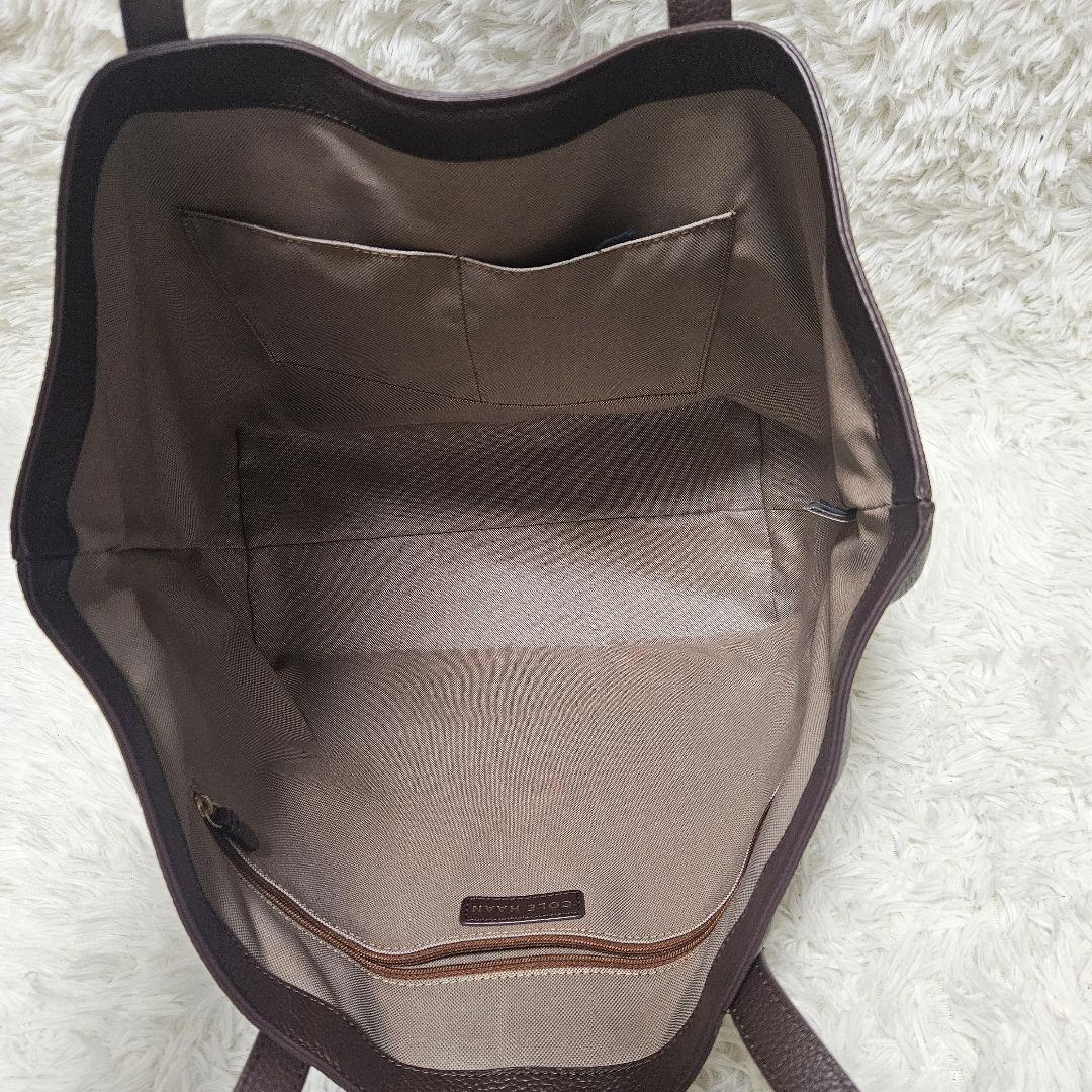 【美品　保存袋付】コールハーン　トートバッグ　現行　シボ革　シンプリー　大容量