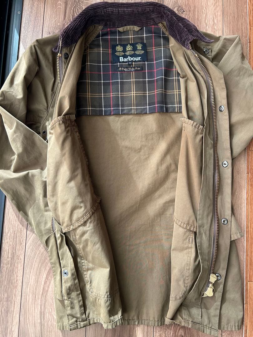 Barbour ビデイル ジャケット 34サイズ オリーブ ノンオイル