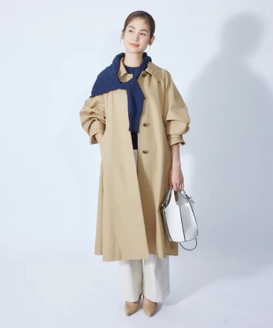 定価3.9万円 三尋木奈保×ROPE' ステンカラーコート 36