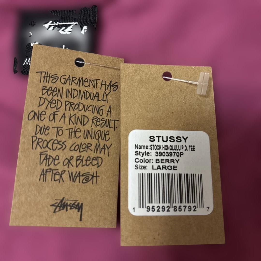 Stussy HONOLULU Tシャツ Lサイズ 色BERRY