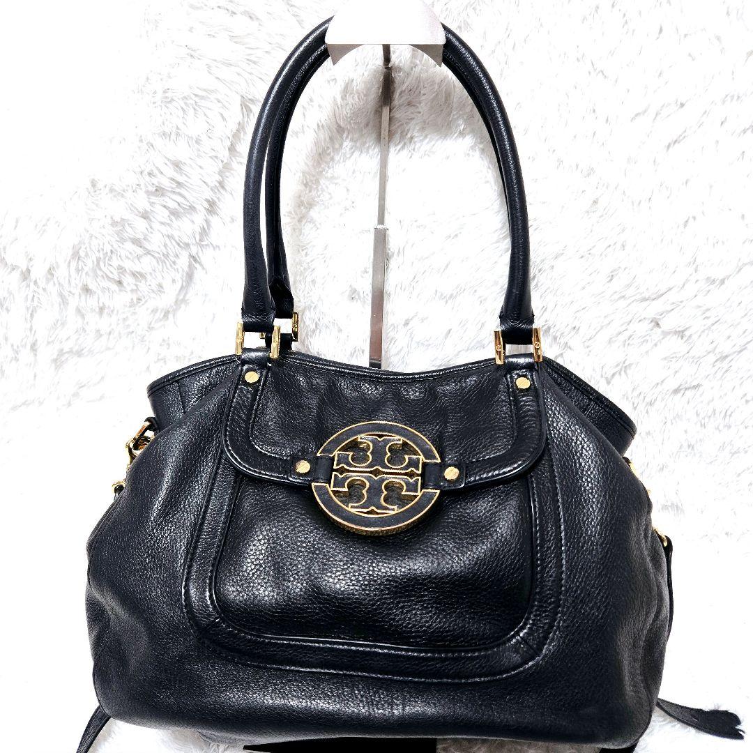 限定値下☆Tory Burch トリーバーチ レザー 2way 黒 ゴールド金具