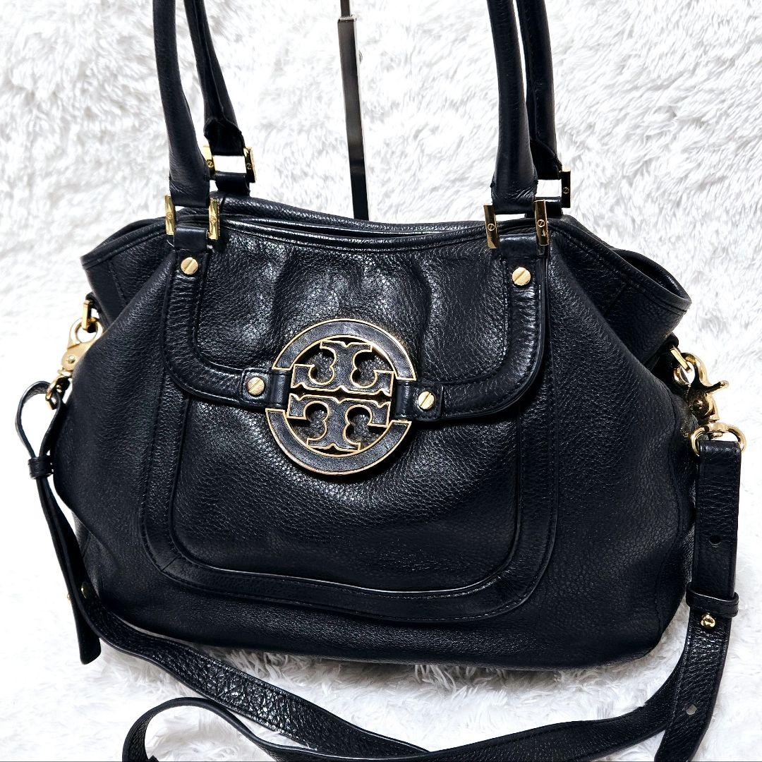 限定値下☆Tory Burch トリーバーチ レザー 2way 黒 ゴールド金具