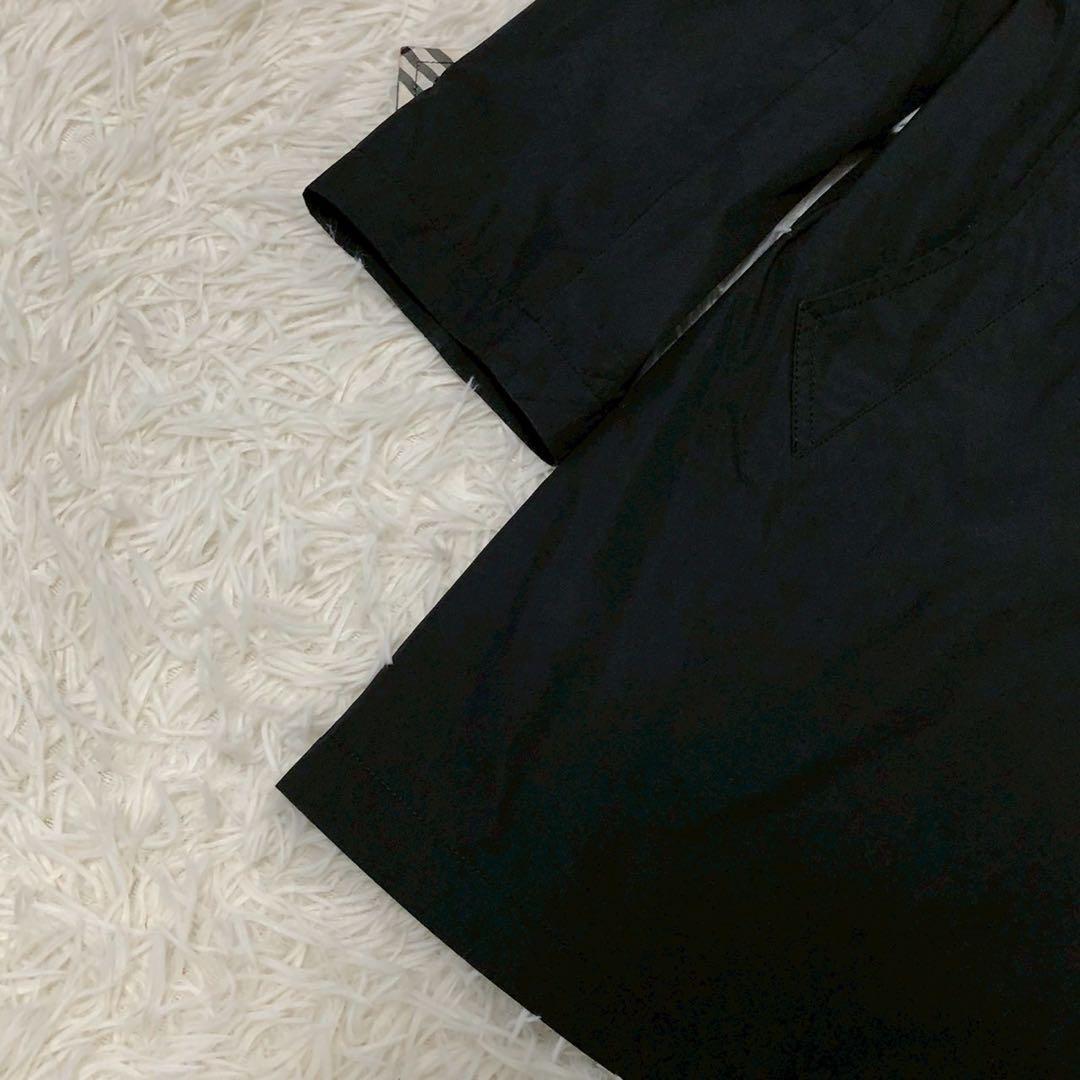 良品◎ノバチェック◎Burberry Black Label ステンカラーコート