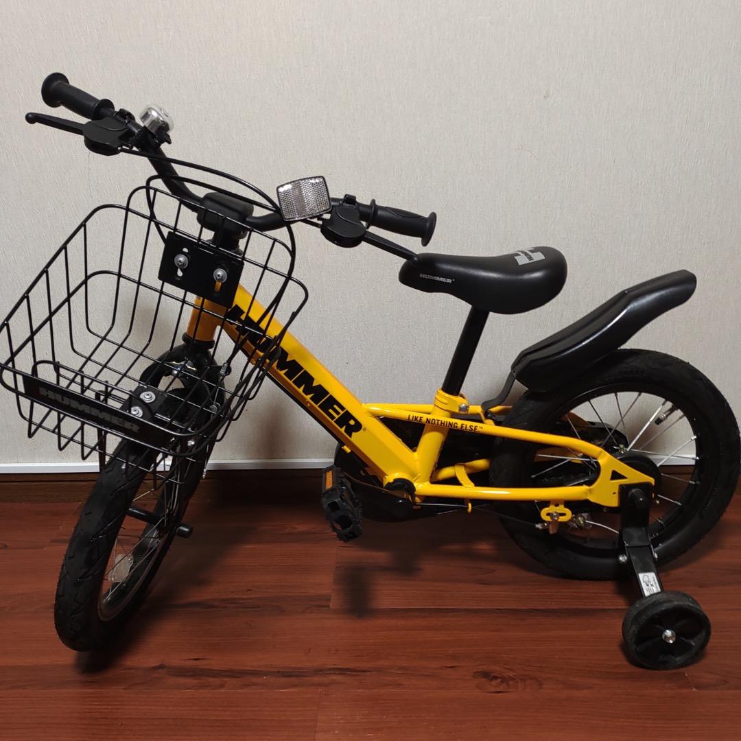 【子ども用自転車】ハマーキッズ14インチTZ イエロー　ヘルメットおまけ付き！
