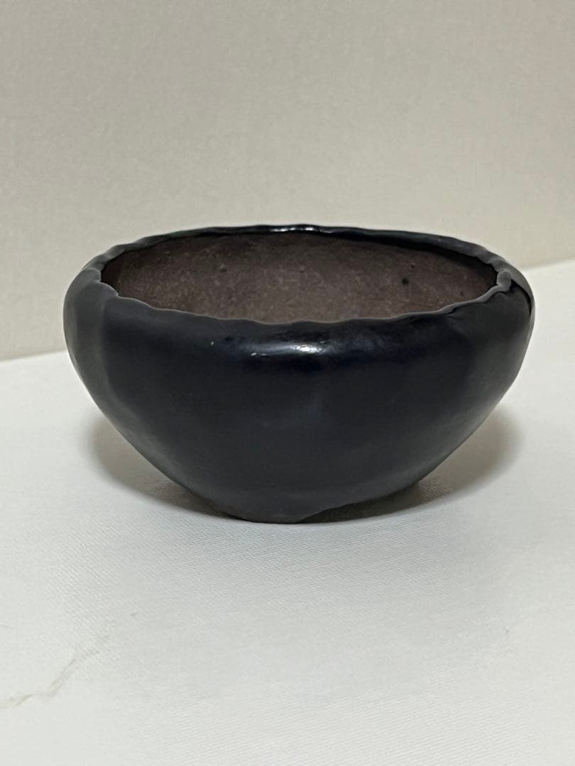 初代平安東福寺　瑠璃釉　手びねり　小品丸鉢