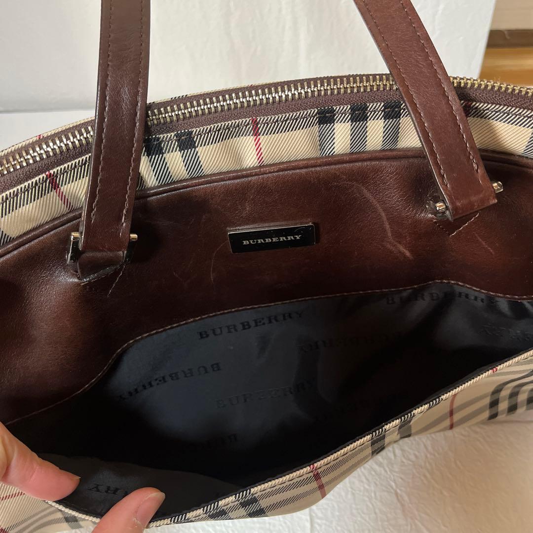 【美品】BURBERRY バーバリー　チェック柄 ボストンバッグ