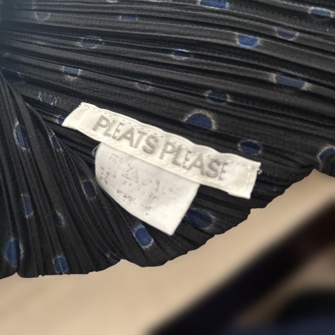 PLEATS PLEASE 半袖ドット柄シャツ