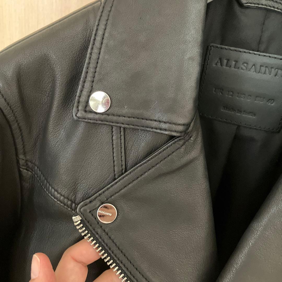 オールセインツ　レザー　ライダース　ジャケット