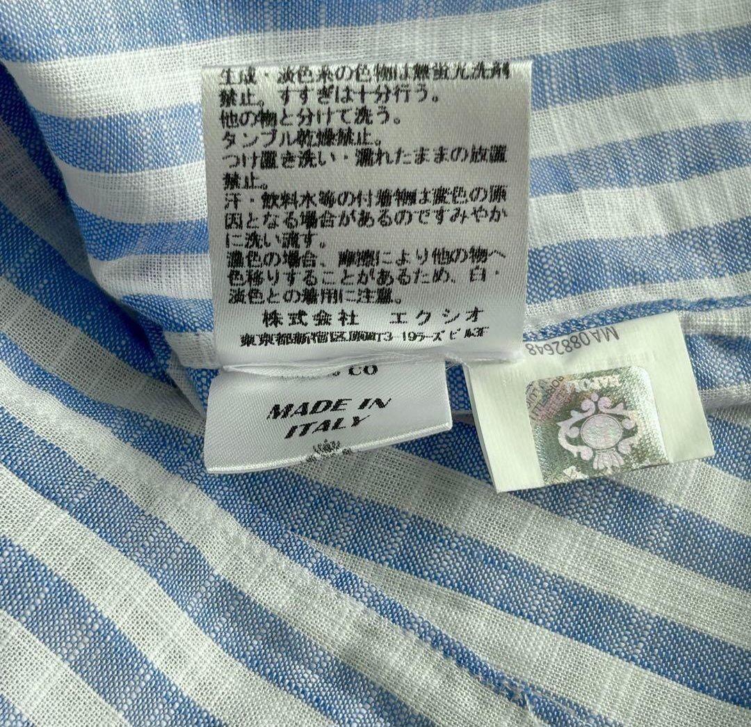 美品ルイジボレッリ LUCIANOルチアーノ ストライプ シャツ 39 現行タグ