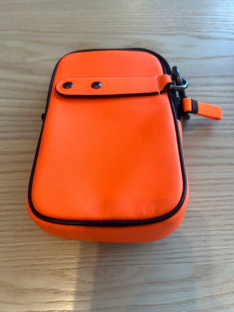 【新品】COACH ポーチ メンズ 小物入れ オレンジ