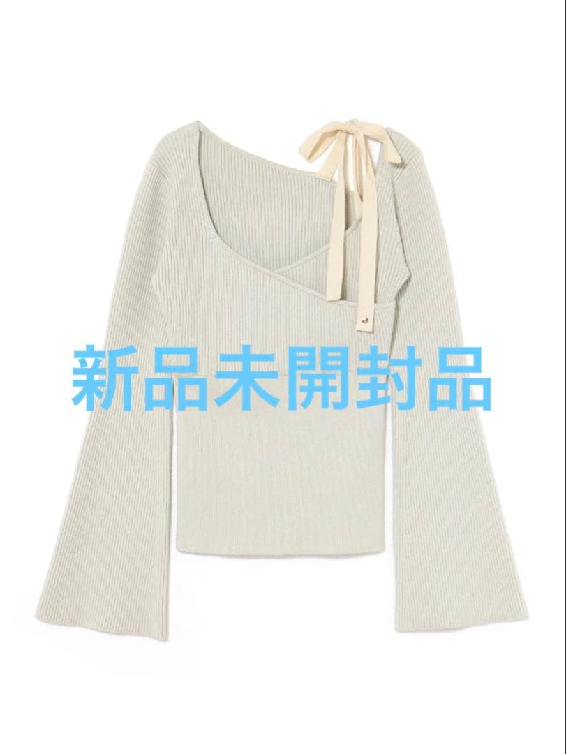 トップス andmary Marge cachecoeur knit light bue