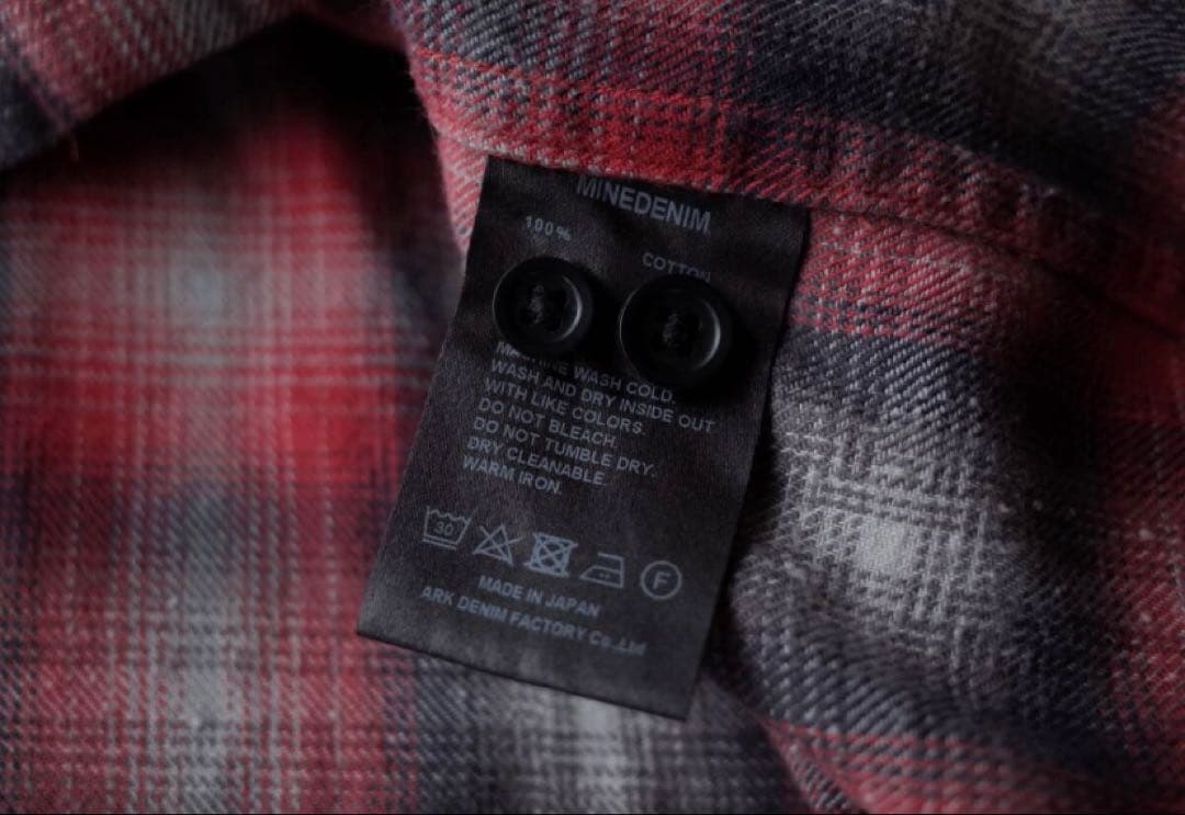 トップス MINEDENIM V.Nep Check Flannel SH Size2