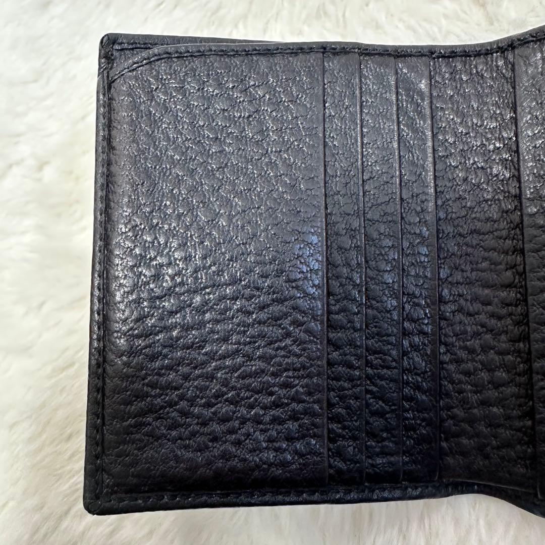 GUCCI グッチ 2つ折り財布 レザー ニュージャッキー シボ革 ゴールド金具
