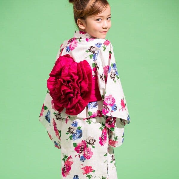 【新品】kate spade kids ブルーミング フラワー浴衣 130 花柄