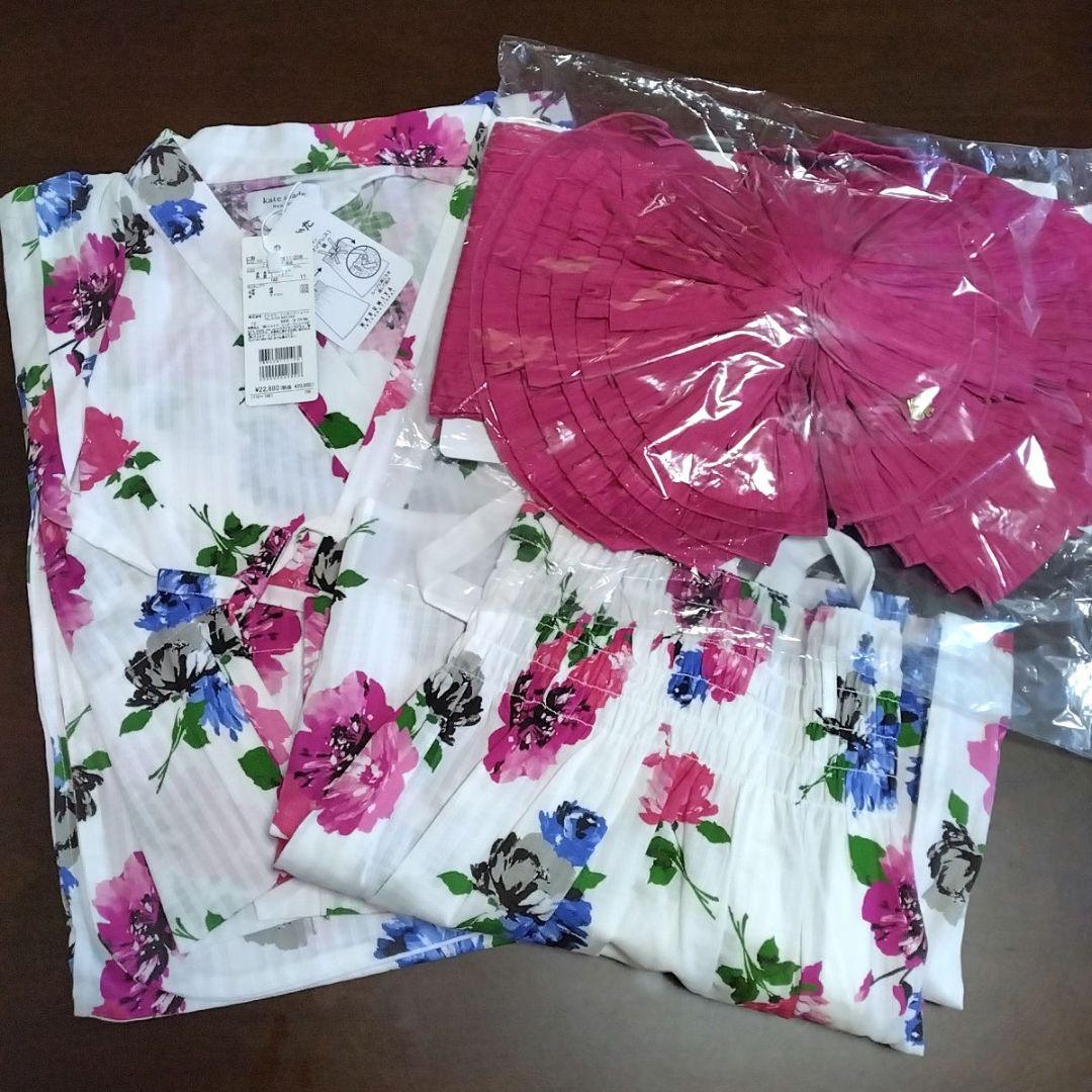 【新品】kate spade kids ブルーミング フラワー浴衣 130 花柄