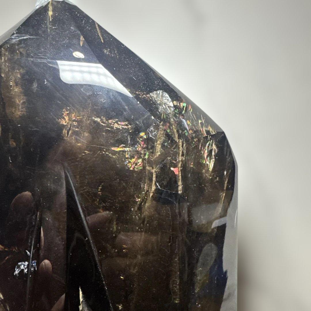 【極上品】山東省産 モリオン原石 台座付 特大