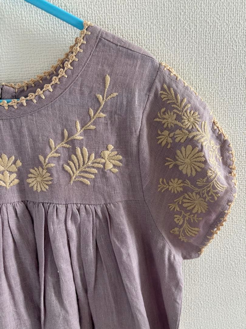 Apolina＊刺繍ワンピース　5-7Y
