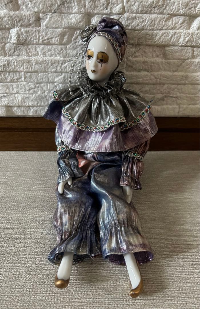 道化師ピエロ　人形　インテリア　置物　ドール