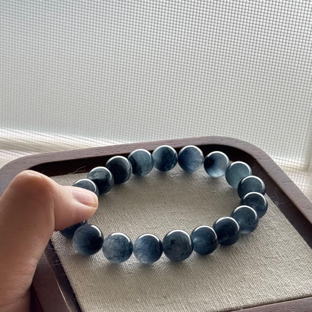 naoki　高品質　美品　ブルーラビットヘアルチルブレスレットNO.436