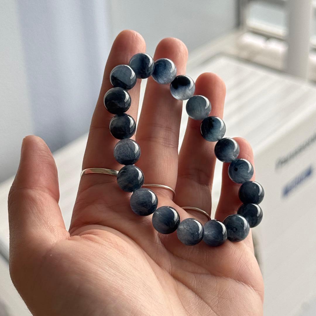 naoki　高品質　美品　ブルーラビットヘアルチルブレスレットNO.436