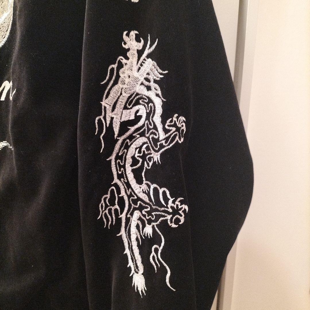 星姫　スカジャン　リバーシブル　ベロア　刺繍　別珍　ドラゴン　日本製　XL