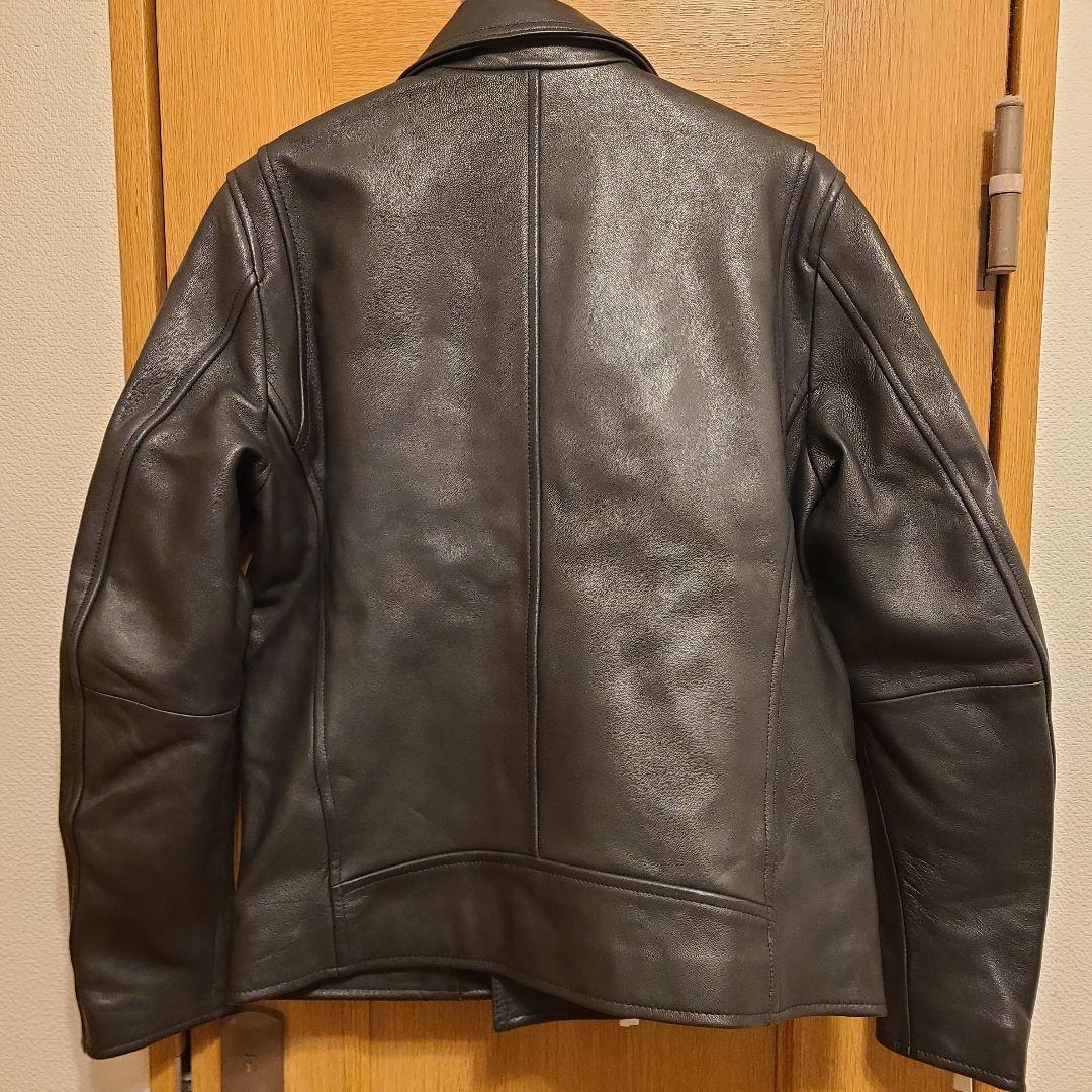 GLOBAL WORK　羊革 ダブルレザーライダースジャケット M 黒