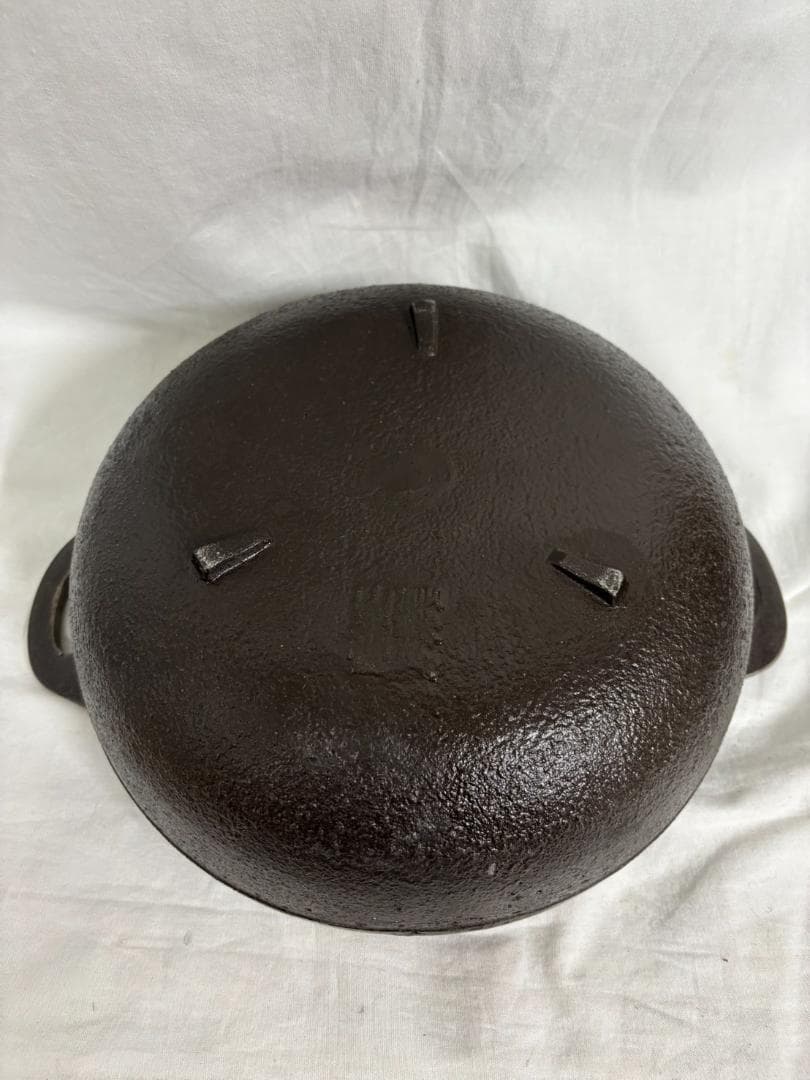 美品1回 久慈砂鉄鉄器 山王堂 両手鍋 天ぷら鍋 ２６ｃｍ