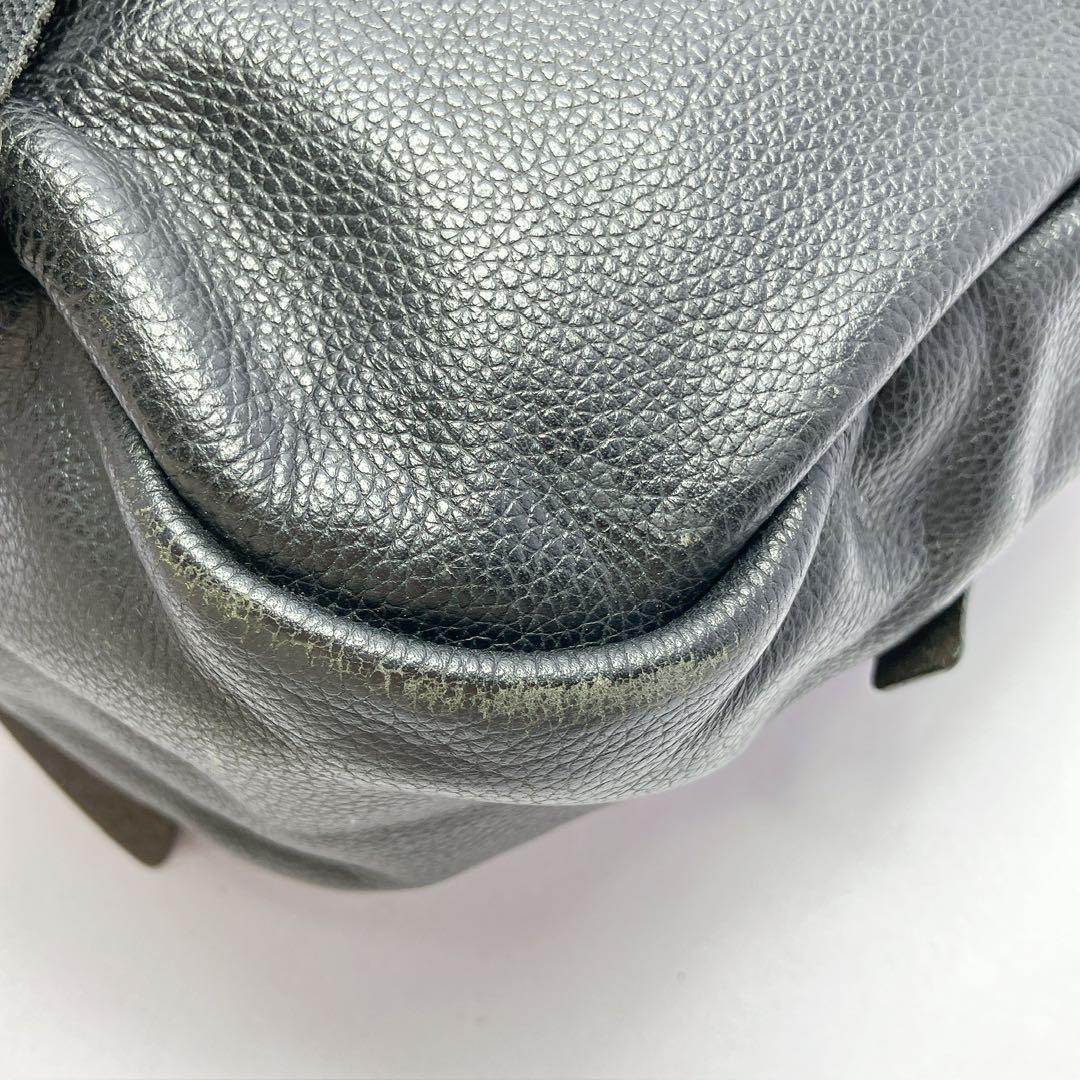 3427○ COACH ブラック レザー ボディバッグ