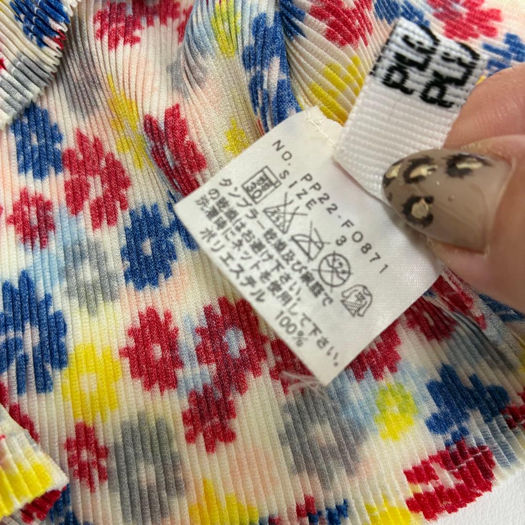 PLEATS PLEASE プリーツプリーズ☆小花柄半袖フロントボタン 3