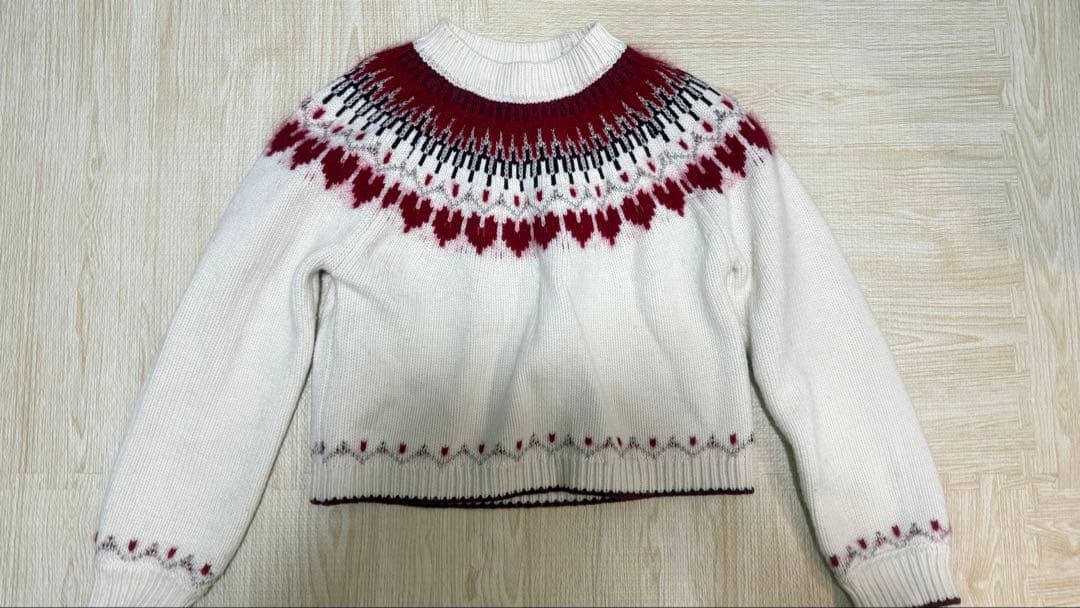 Her lip toHeart Fair Isle Knit Pullover赤