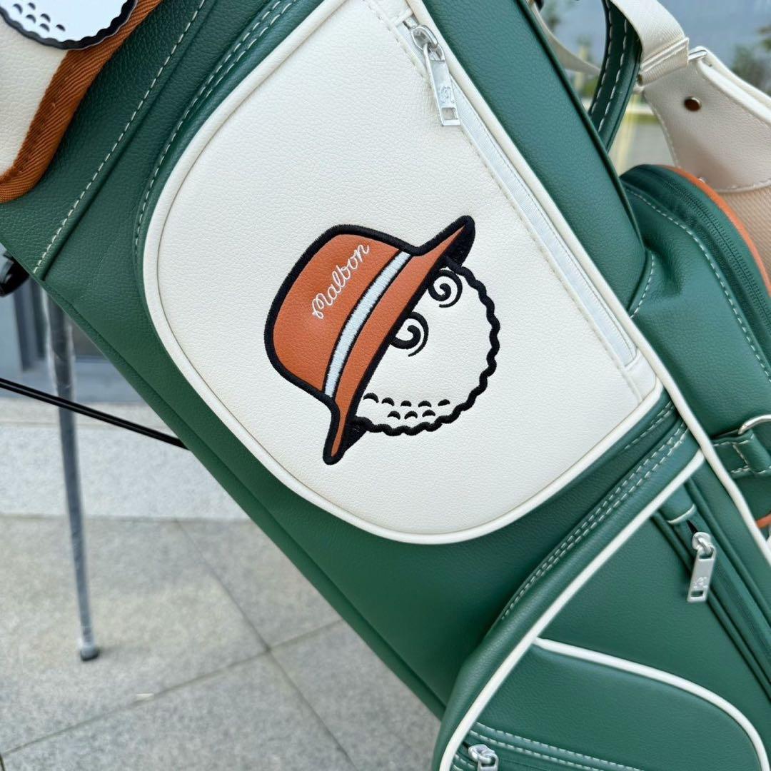 Malbon マルボンゴルフ キャディバッグ ボールバッグ スタンド式 グリーン
