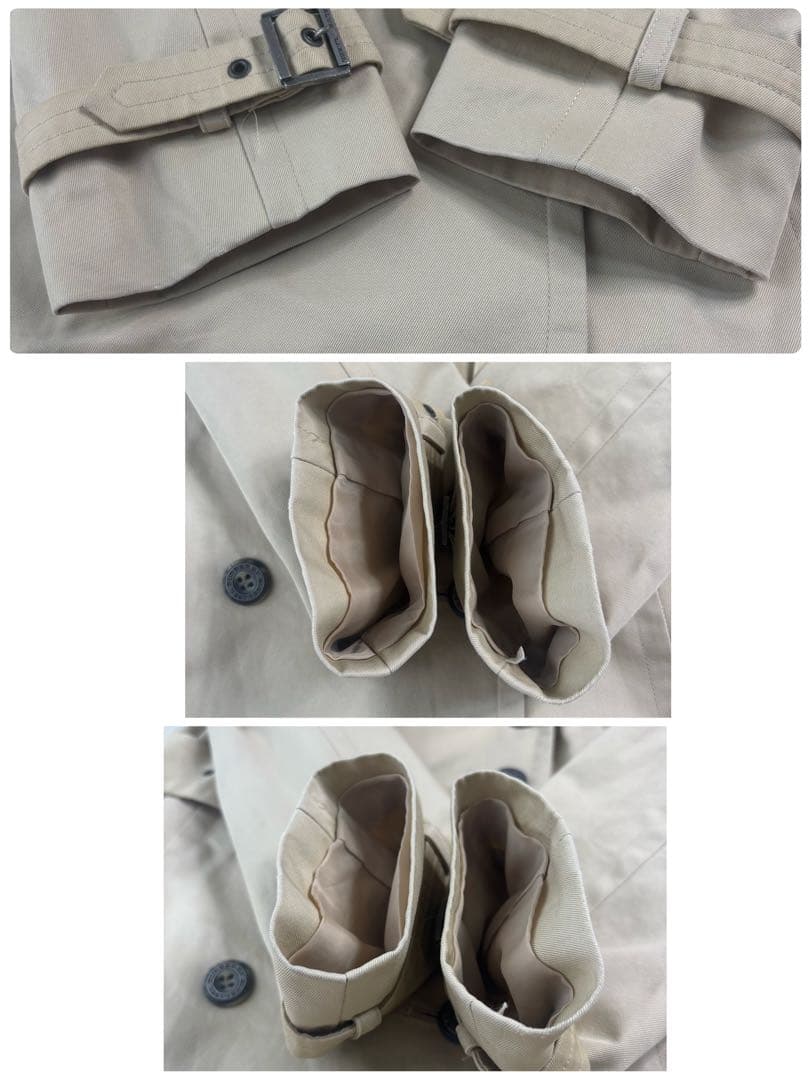 バーバリーブルーレーベル ベージュ ダブルブレスト トレンチコート