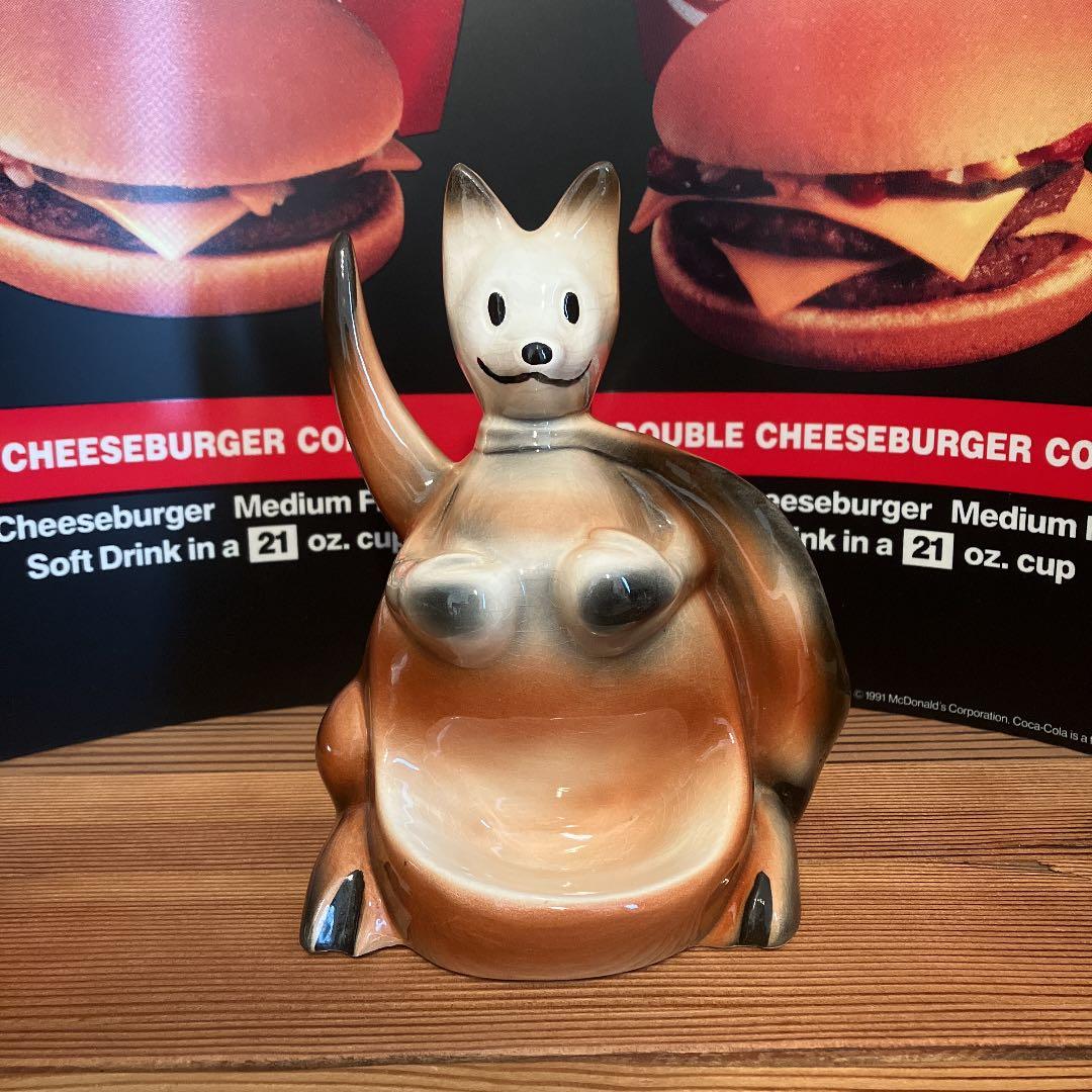 カンガルー　セラミック製置物