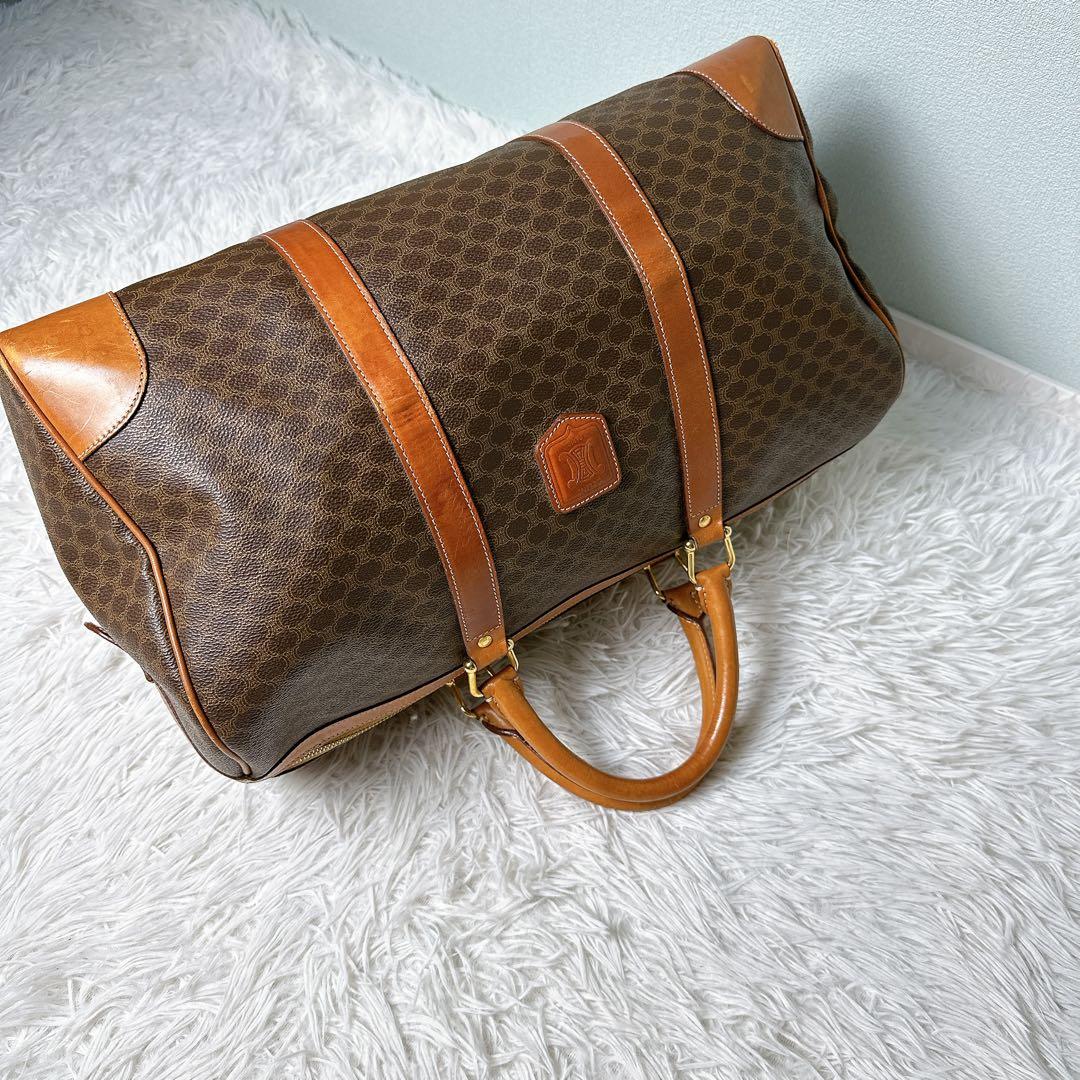 セリーヌ ボストンバック 大容量 マカダム柄 トリオンフ 旅行 出張