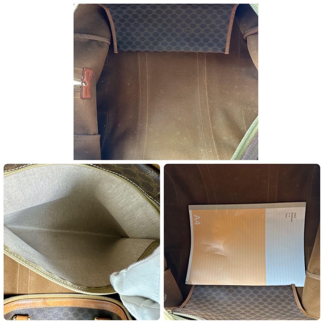 セリーヌ ボストンバック 大容量 マカダム柄 トリオンフ 旅行 出張