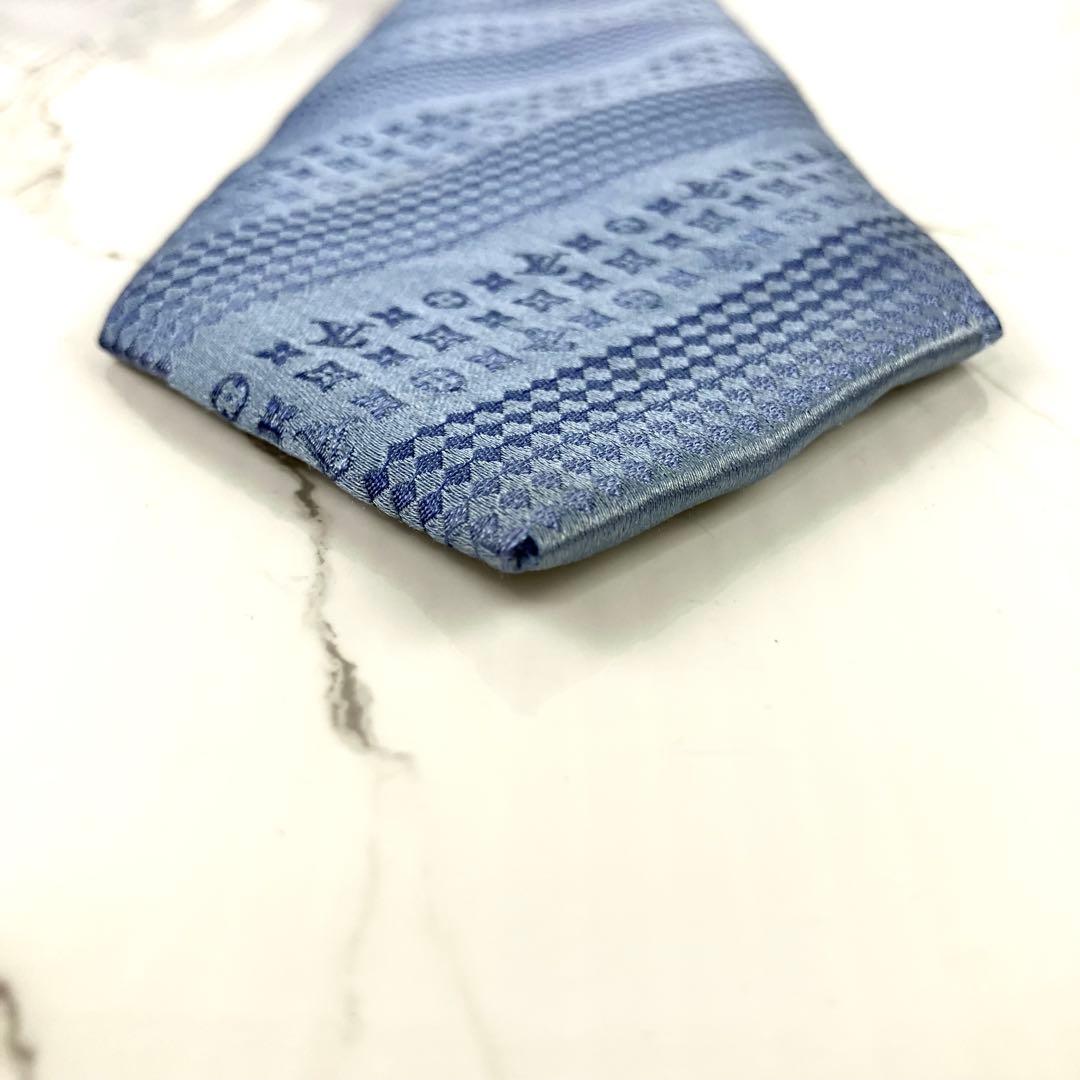 ルイヴィトン　ネクタイ　モノグラム　ダミエ　ストライプ　ソリッド　ブルー