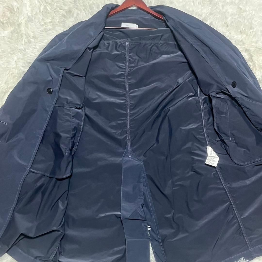 美品 グラフペーパー ショップコート ショールカラー パッカリング ブラック