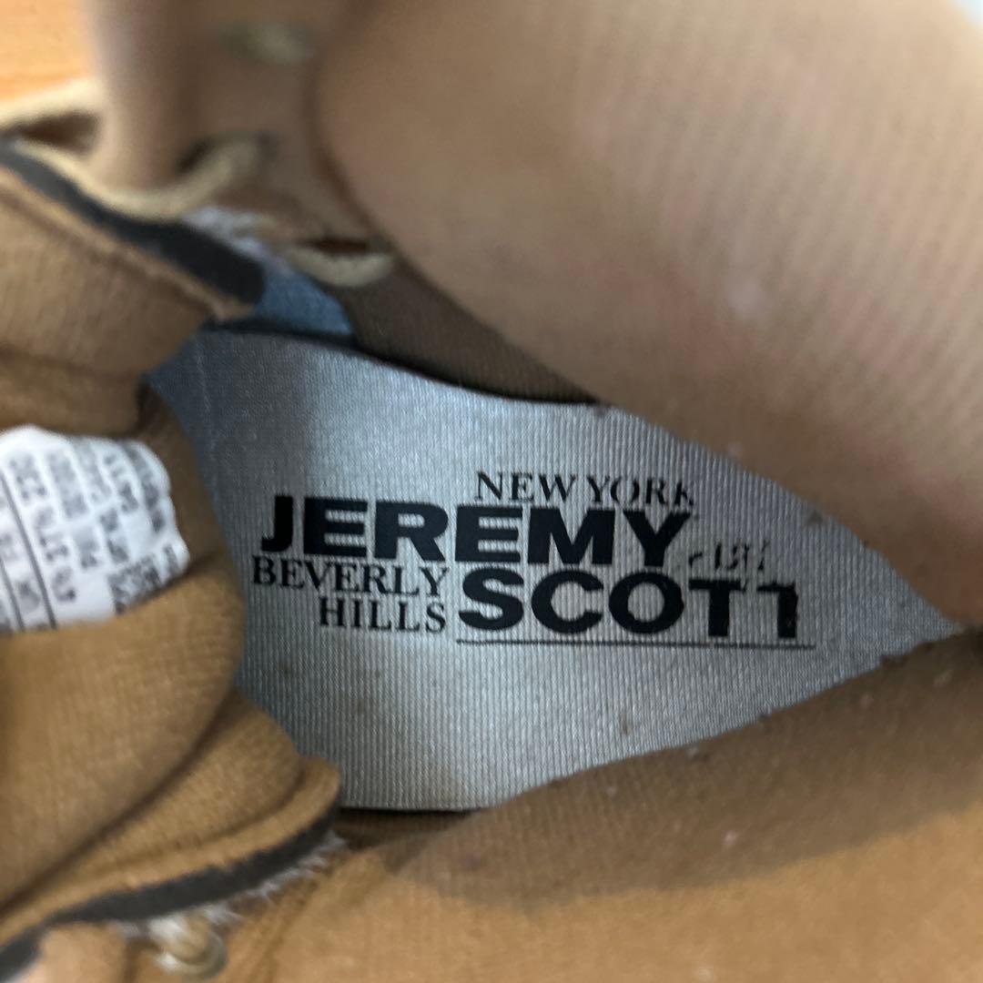 Jeremyscott&adidasハイカットスニーカー ベージュ