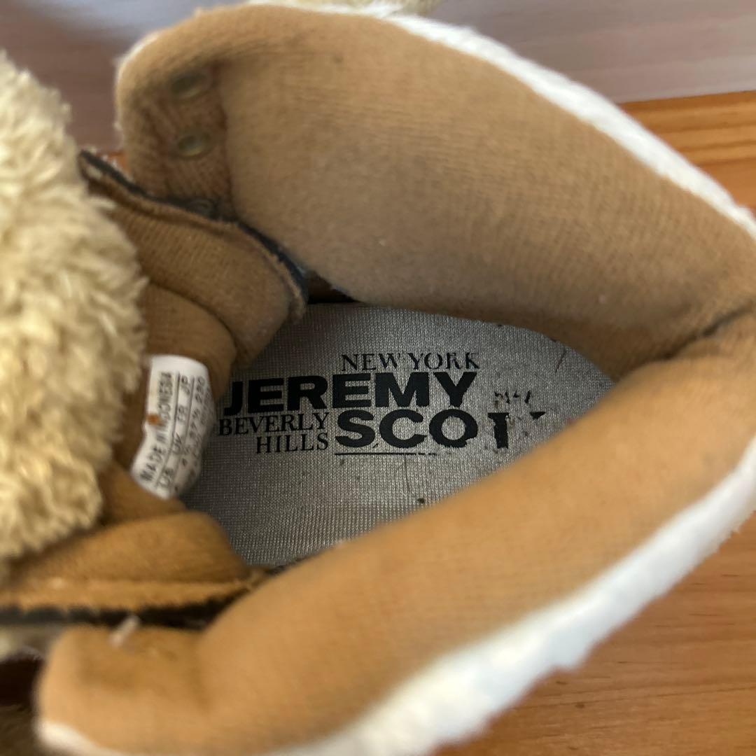 Jeremyscott&adidasハイカットスニーカー ベージュ