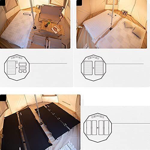 nature hikeワンポールテント綿布テントコットン仕様 防水綿のキャンバス