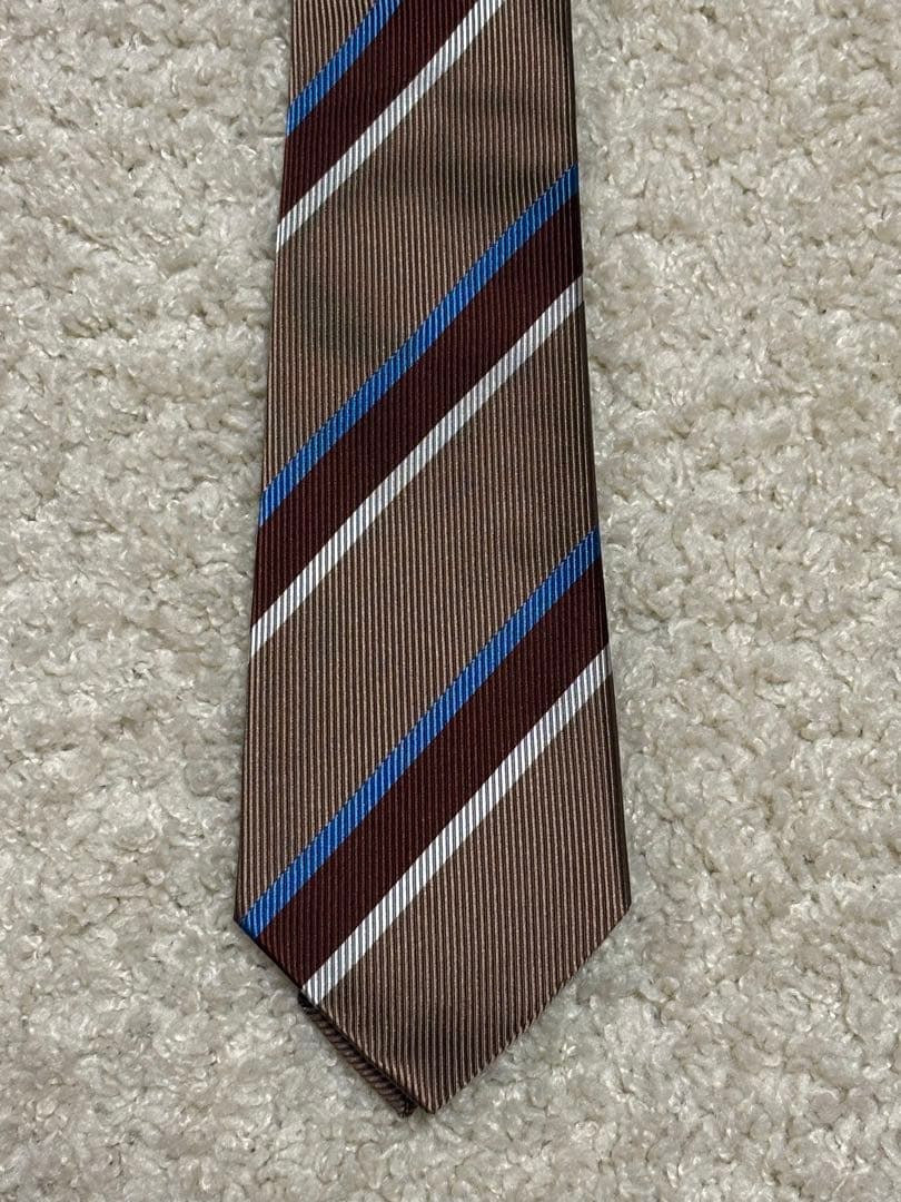 ビームス別注　FRANCO BASSIフランコバッシ シルクストライプ ネクタイ