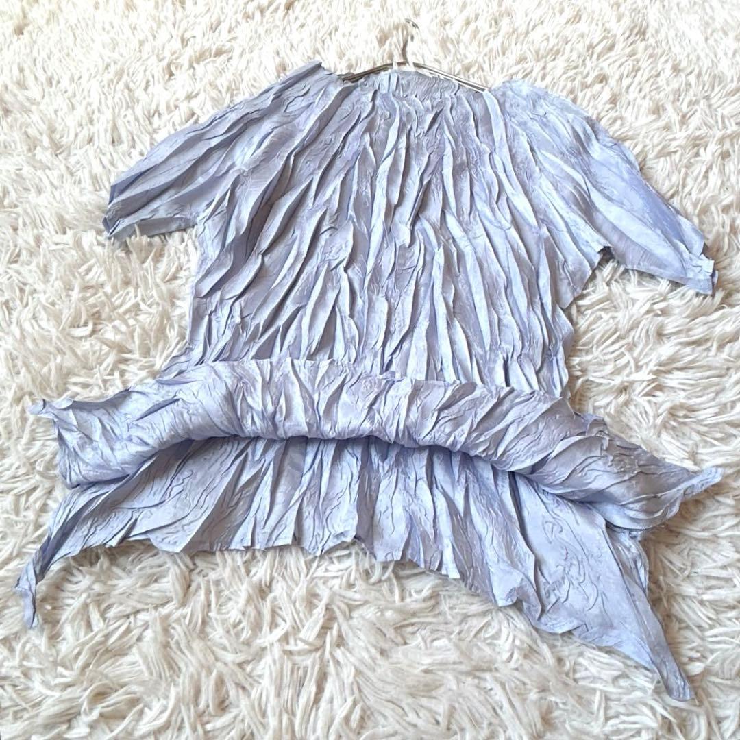 R942-1 　ISSEY MIYAKE 変形プリーツ シワ加工ブラウス