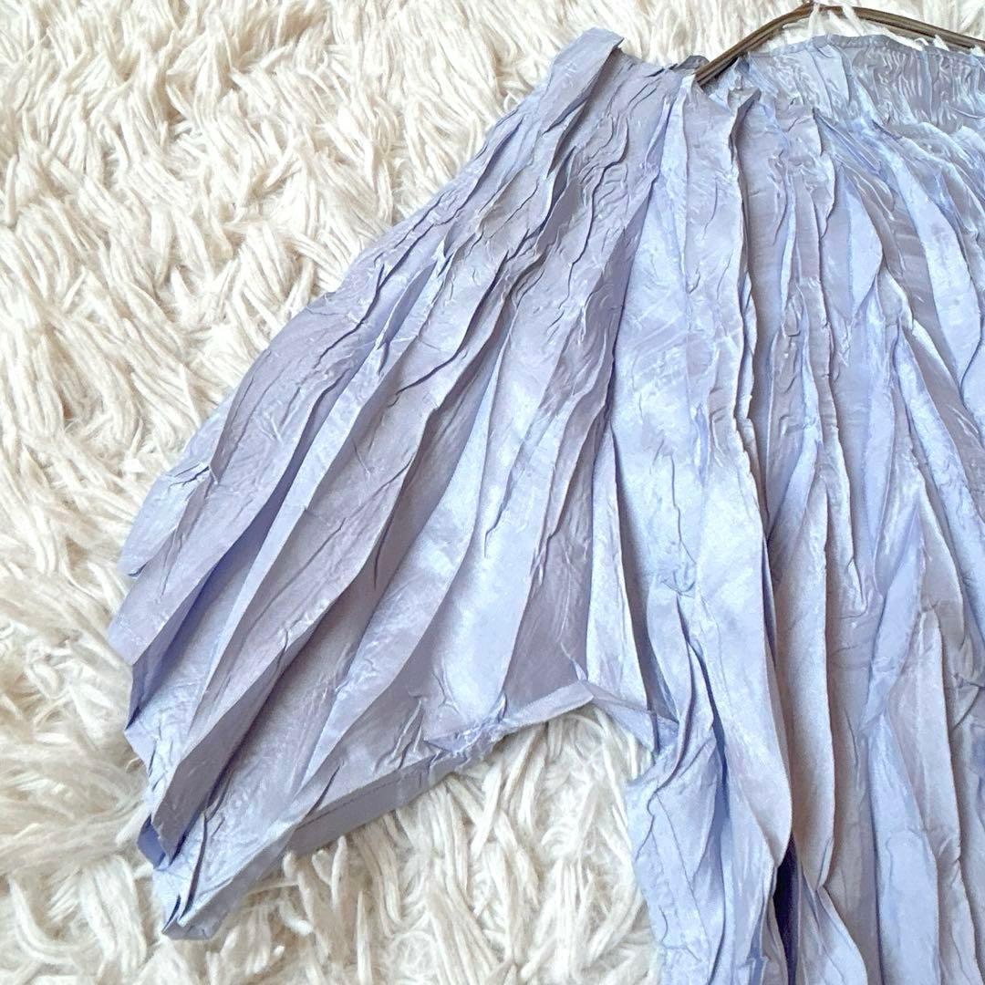 R942-1 　ISSEY MIYAKE 変形プリーツ シワ加工ブラウス