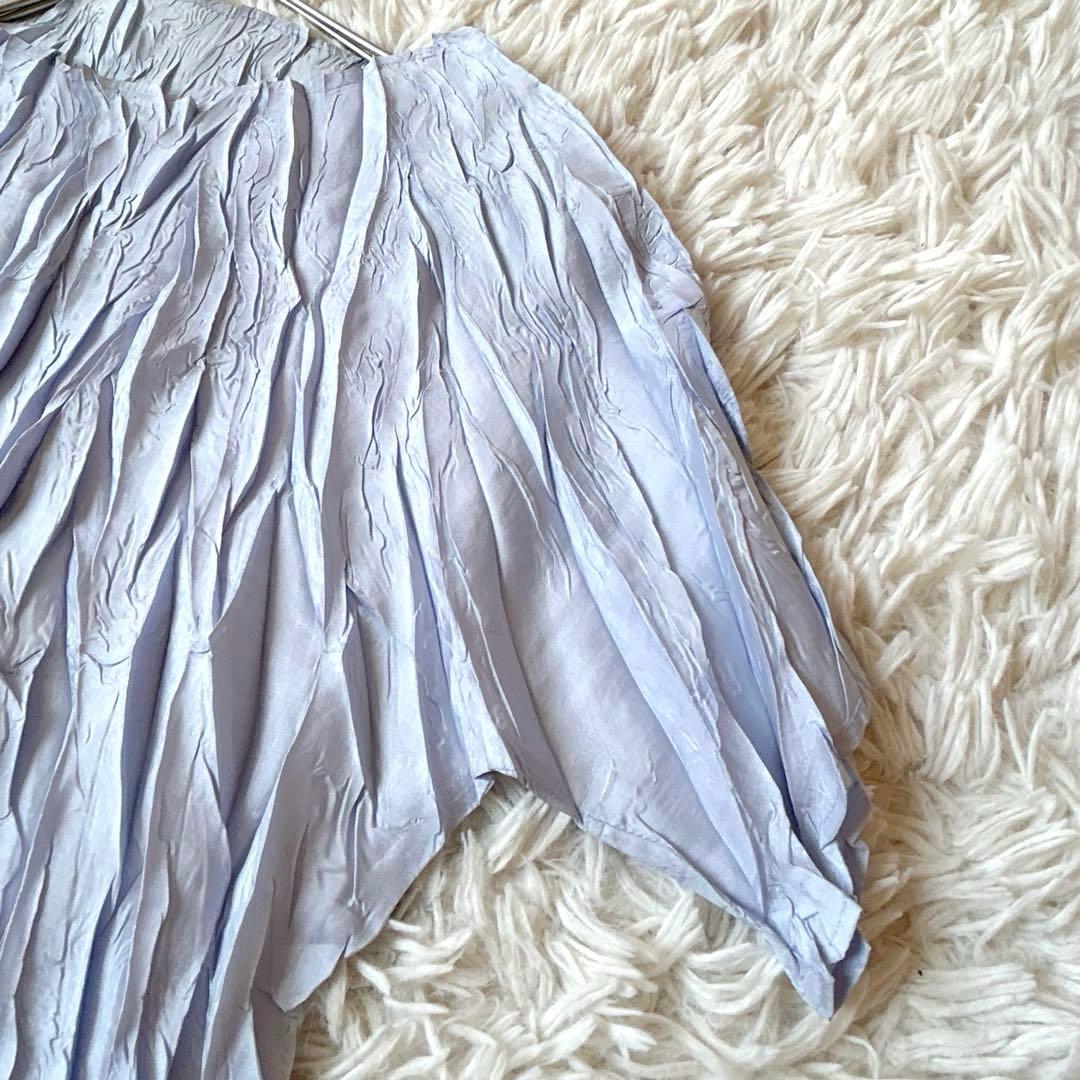 R942-1 　ISSEY MIYAKE 変形プリーツ シワ加工ブラウス