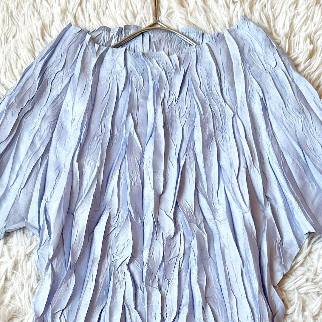 R942-1 　ISSEY MIYAKE 変形プリーツ シワ加工ブラウス