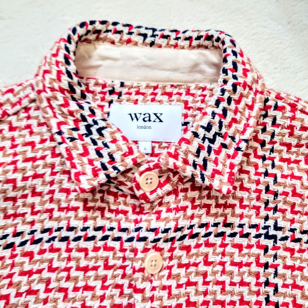 極美品 WAX LONDON ビートニークチェック WHオーバーシャツ L