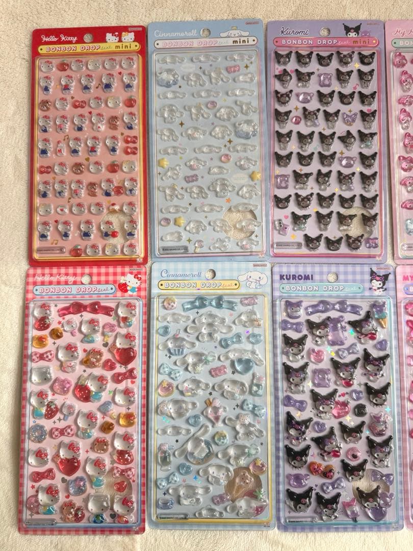 【正規品】サンリオ　ボンボンドロップシール　mini、第二弾　7種　14枚セット