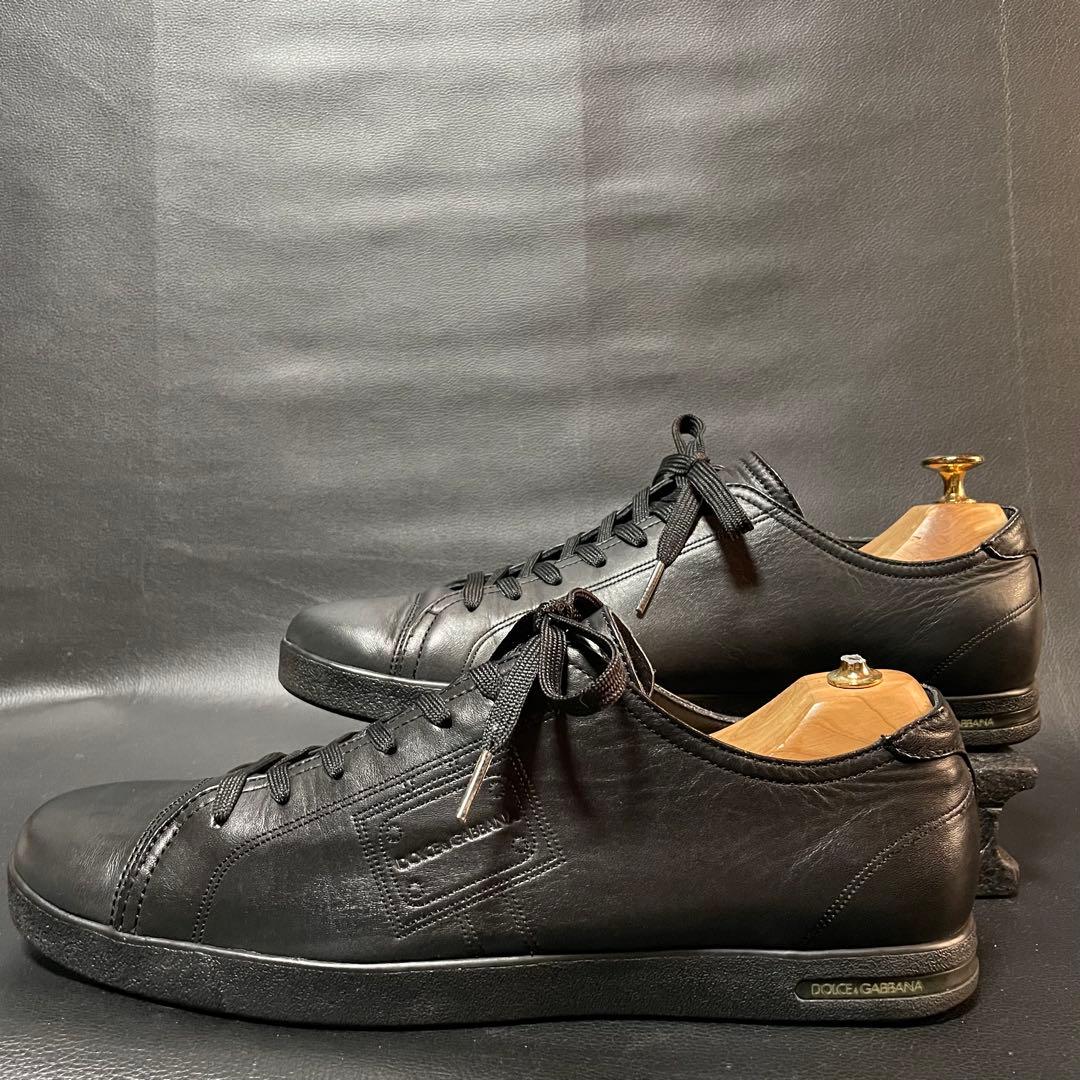 ドルチェアンドガッパーナ DOLCE＆GABBANAレザー スニーカー ブラック