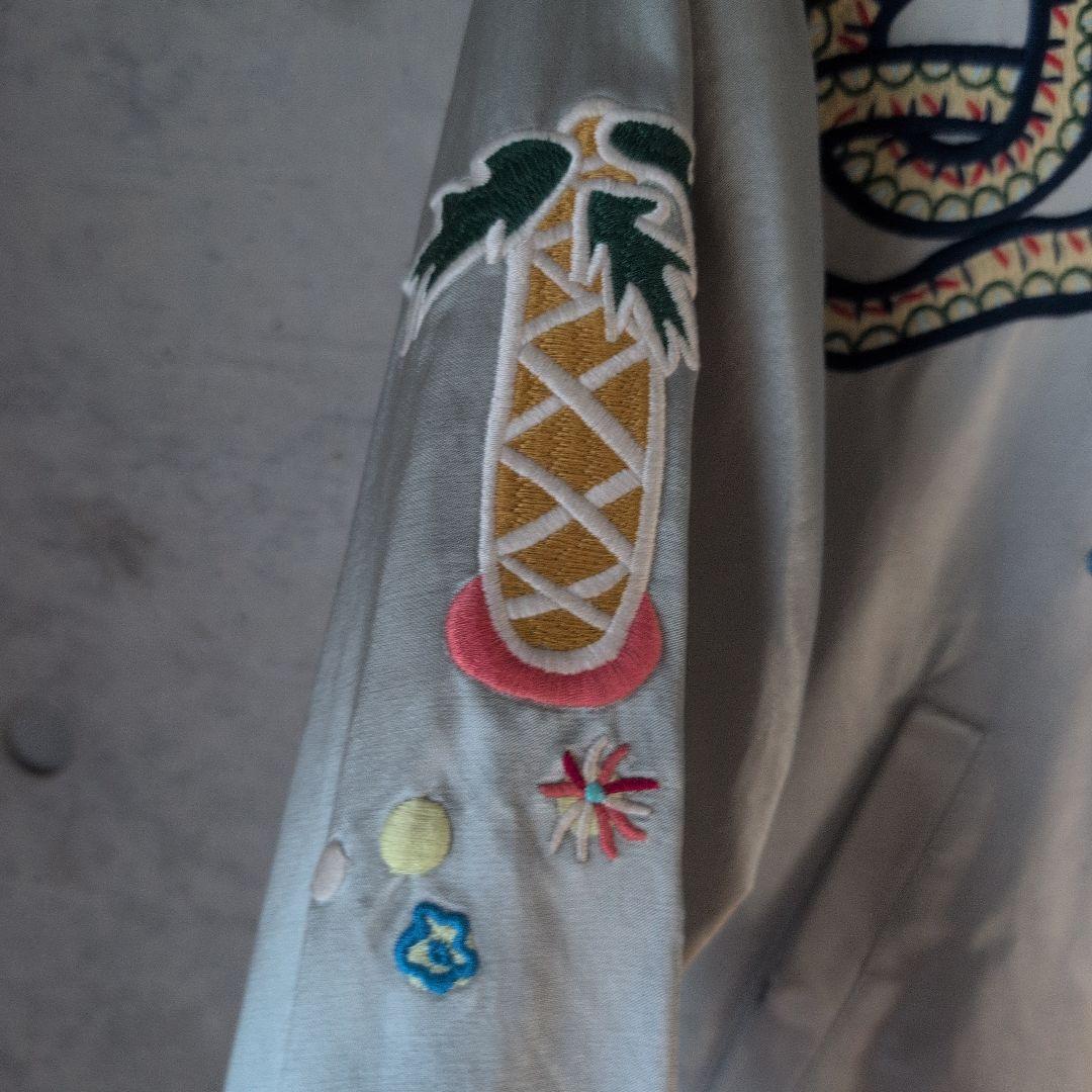 未使用 DIESEL スカジャン 蛇刺繍 シルバー