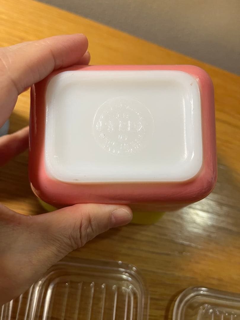 カラフル保存容器3セット　オールド　パイレックス